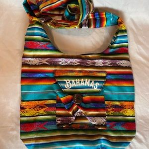 Fish Print Purse Bahamas Woven Large Boho Shoulder Bag